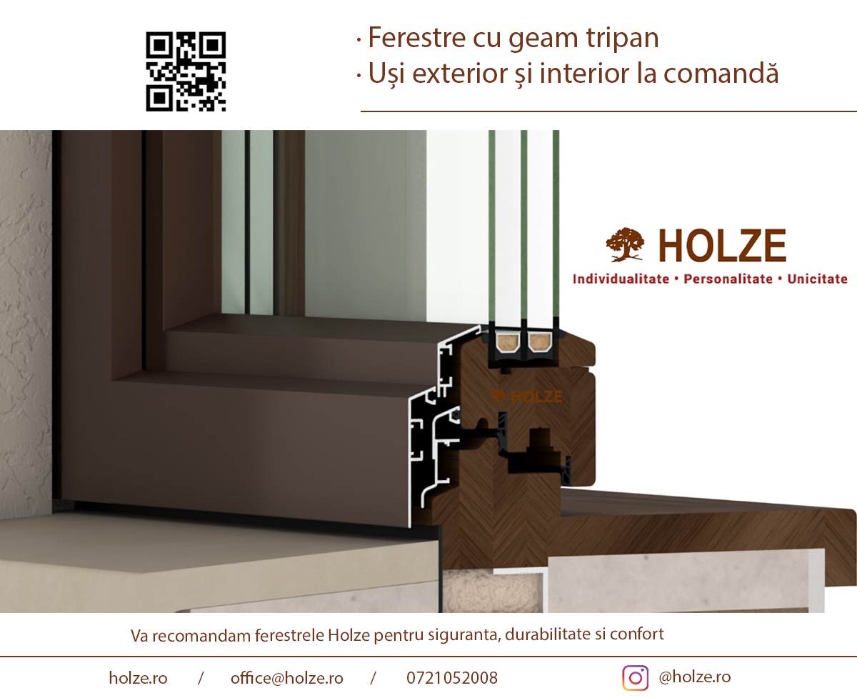 Fereastră lemn-aluminiu Holze Avantgarde